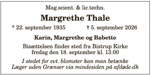 Margrethe Thale - 1210420935