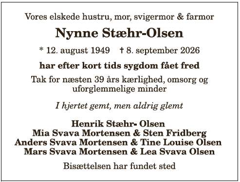 Nynne Stæhr-Olsen - 1210421020