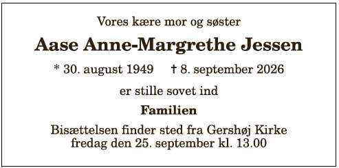 Aase Anne-Margrethe Jessen - 1210421270