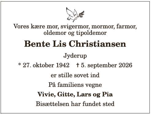 Bente Lis Christiansen - 1210420482