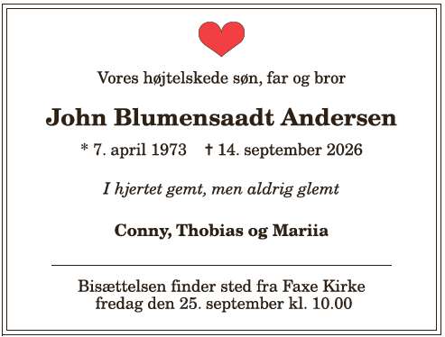 John Blumensaadt Andersen - 1210421317