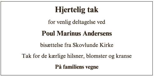 Poul Marinus Andersen  - ID 78374