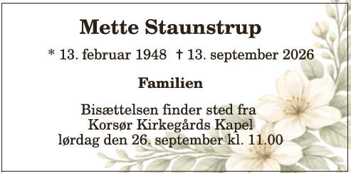 Mette Staunstrup - 1210421357