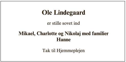 Ole Lindegaard - ID 78460