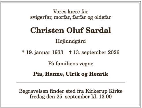 Christen Oluf Sardal - 1210421466