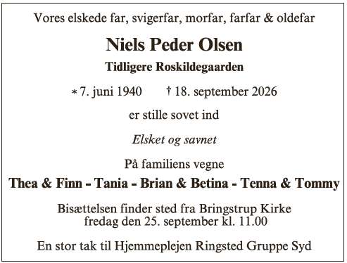 Niels Peder Olsen  - ID 78721