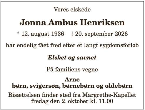 Jonna Ambus Henriksen - 1210421794