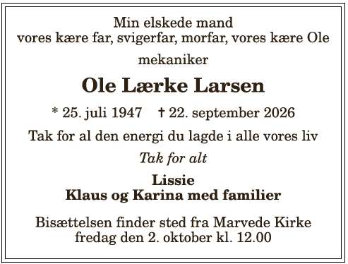 Ole Lærke Larsen - 1210421915